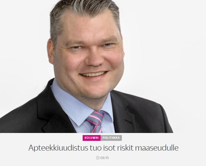 Ap­teek­ki­uu­dis­tus tuo isot riskit maa­seu­dul­le