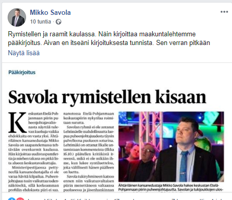 Rymistellen ja raamit kaulassa?  